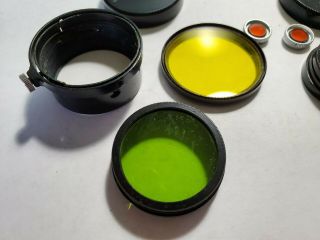 1930 ' s Ernst Leitz Wetzlar 5 Diff Lens Color Filters Plus Lens Caps 4