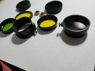 1930 ' s Ernst Leitz Wetzlar 5 Diff Lens Color Filters Plus Lens Caps 5