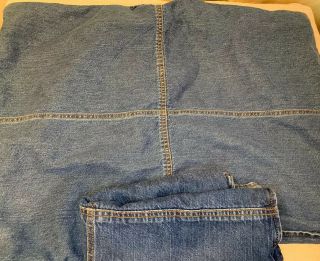 Tommy Hilfilger Vintage Denim Jean Standard Pillow Shams Set Of 2 Exposed Stitch