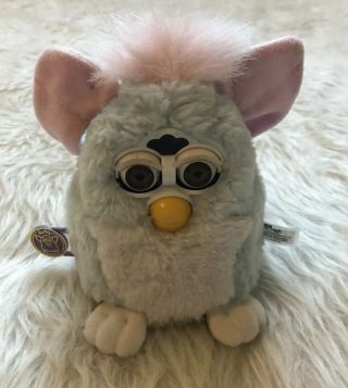 Vintage Furby Baby Tiger Electronics Baby Blue Generation 1 Babies Pink