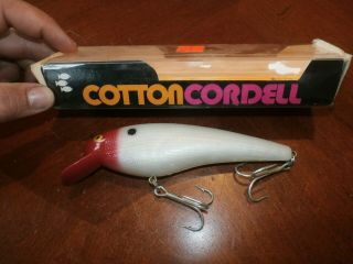 Vintage Cotton Cordell Big - O Saltwater Stout Fishing Lure Red Head 8328