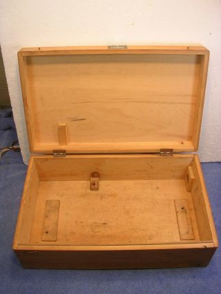 Vintage Unimat DB/SL Mini Lathe - Orig Wood Storage Box w/ Orig Label & Finish 4