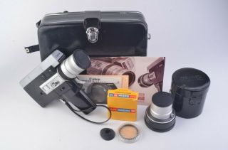 Exc,  Canon Auto Zoom 518 8 Movie Camera,  Case,  1.  6x Tele Conv. ,