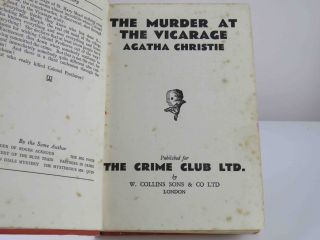 Agatha Christie – The Murder at the Vicarage – First UK Edition 1930 – 1st Book 2