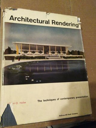 1960 Architectural Rendering Albert Halse Techniques Contemporary Presentation