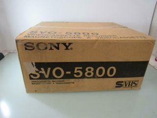 Sony Svo - 5800 Svhs Vcr Vhs Svhs Industrial