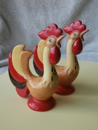 Vintage Holt Howard Chickens Roosters Salt & Pepper Shaker Set