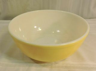 Pyrex vntg 1950 ' s sunny YELLOW large 4 qt.  404 mixing bowl primary colors 2