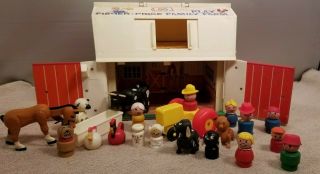 Vintage 1968 Fisher Price Little People Play Family Farm 915 Accessories & Silo