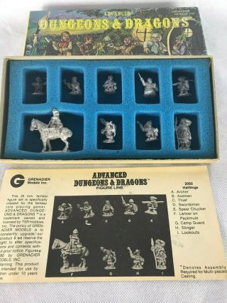 Dungeons & Dragons Vintage Miniatures 2002 Halflings Complete Box 1980