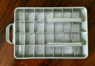 Vintage Quickube Aluminum Double Ice Cube Tray By Frigidaire With Eenter Divider