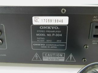 Onkyo Integra P - 304 Stereo Preamplifier w/ Box 8