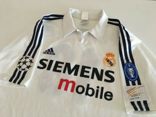 Real Madrid 2002/03 Portillo Home Football Shirt XL Adidas Vintage Soccer Jersey 3