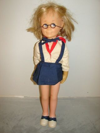 Vintage Large 25 Inch Child Size Doll Mattel Charmin Chatty 1961 Pullstring