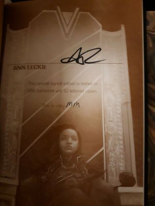 Ann Leckie - Ancillary Justice - Subterranean Press Lettered 6