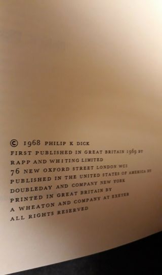 Philip K Dick - Do Androids Dream of Electric Sheep - First British Edition 1969 4