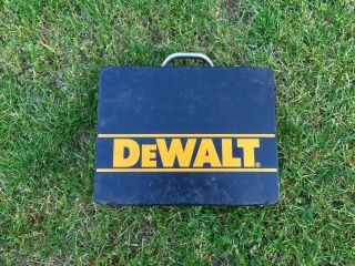 Dewalt Vintage Metal Empty Tool Box Case Only Black Yellow Power Tool Collectors