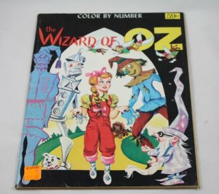 Vintage Wizard Of Oz Color By Number 59c F.  T.  P.  Coloring Book
