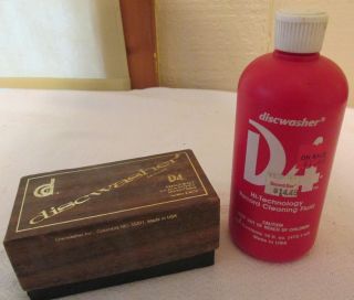 Vintage Discwasher Record Cleaning System With Brush And 16 Oz.  D4 Fluid