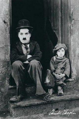 Charlie Chaplin Poster - The Kid Famous Shot - 24x36