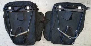 VTG PURSUIT Panniers Bike Touring Bicycle Saddle Bags Set Large w/ Pockets 6