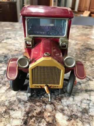 Grand - Pa Car Battery Operated Tin Toy Car Japan Vtg Vintage 60 