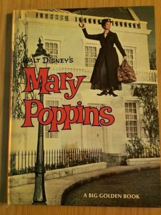 Mary Poppins Book 1964 Big Golden Book Walt Disney Movie