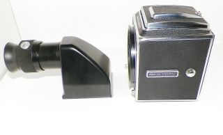 Hasselblad 500 CM Camera Body Medium Format SLR / HC - 4 Prism Finder West Germany 7