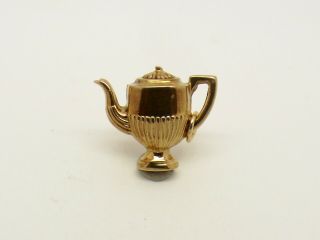 Vintage 9ct Gold Coffee Pot Charm - Birmingham 1971.