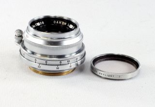 Canon Lens 2.  8/35 Mm,  Serial 27528 - 6 Element Lens - E - P Logo,  In Case