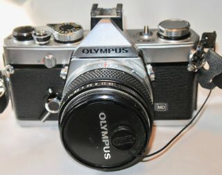 Vintage Olympus 35mm Film Camera With Olympus 50mm Auto - S 1:1.  8 Lens Parts