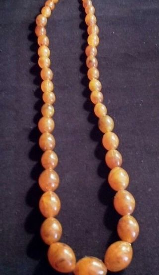 Vintage Butterscotch - Amber Colored Beaded Necklace