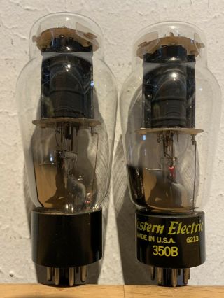 NOS Match Pair western electric 350b / 6l6 tube 46/47 Min31 2
