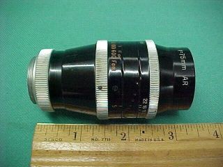 Kern Paillard Yvar 1:2,  8 F=75mm Ar Film Movie Camera Lens Bolex Switzerland