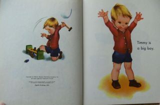 3 Vintage Little Golden Books BUSY TIMMY,  THE BABY,  THE BOY WITH A DRUM 4