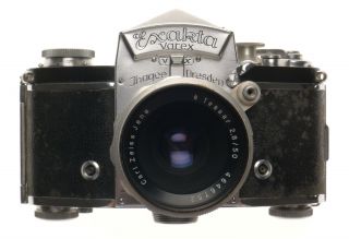 Ihagee Exakta Varex Vx 35mm Film Camera Carl Zeiss Jena Tessar 2.  8/50mm Lens