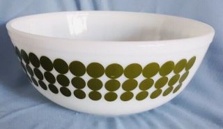 Vintage Pyrex 404 Green Dot - 4qt Large Mixing Bowl