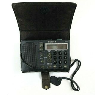 Parts Repair Sony Icf - Sw1 Portable Shortwave Receiver Soft Case Vintage Japan