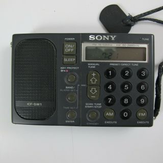 PARTS REPAIR Sony ICF - SW1 Portable Shortwave Receiver Soft Case Vintage Japan 2