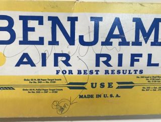 Benjamin Air Rifle Model 342 Box Only Vintage 2