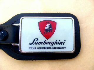 vintage Lamborghini keychain Enamel MOTOR Spanish PENDANT Keyring key s holder 3