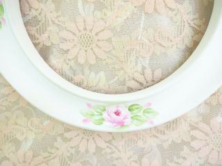 byDAS ROMANTIC PINK ROSE PLATE FRAME hp hand painted chic shabby vintage cottage 3