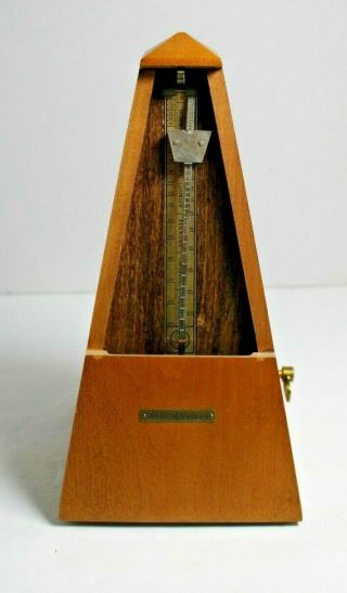 Vintage Seth Thomas Metronome De Maelzel 10 Wood - Brass Mechanical E873 - 006