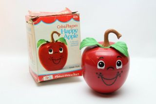 Vtg 1972 Fisher Price Happy Apple Chime Ball 435 Complete W/ Box