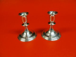 Lovely vintage Sterling Silver Weighted Candle Holders. 2