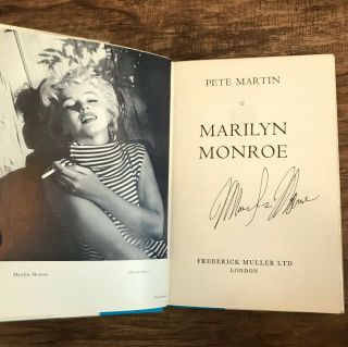 Signed Marilyn Monroe Book Pete Martin Signed By Both Seven Year Itch Gentleman