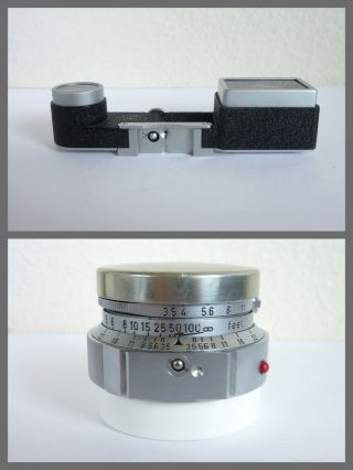 Ernst Leitz Wetzlar Summaron 3.  5cm f/3.  5 Lens & Goggles Leica M Mount 11