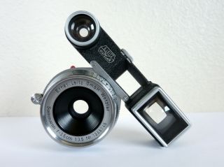 Ernst Leitz Wetzlar Summaron 3.  5cm F/3.  5 Lens & Goggles Leica M Mount