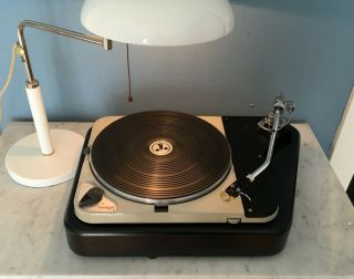 Thorens Td 124,  Set Asymmetric Dustcover And Base For 12 " Arms.