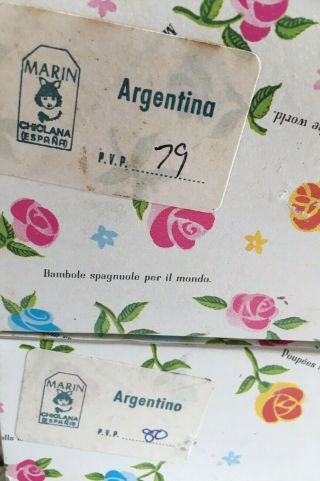 Vintage Marin Chiclana Espana Dolls Argentino Argentina Made In Spain 6